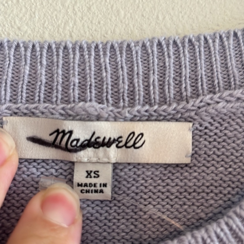 Madewell Crochet-Trim Crop Sweater Tank - Picture 2 of 6